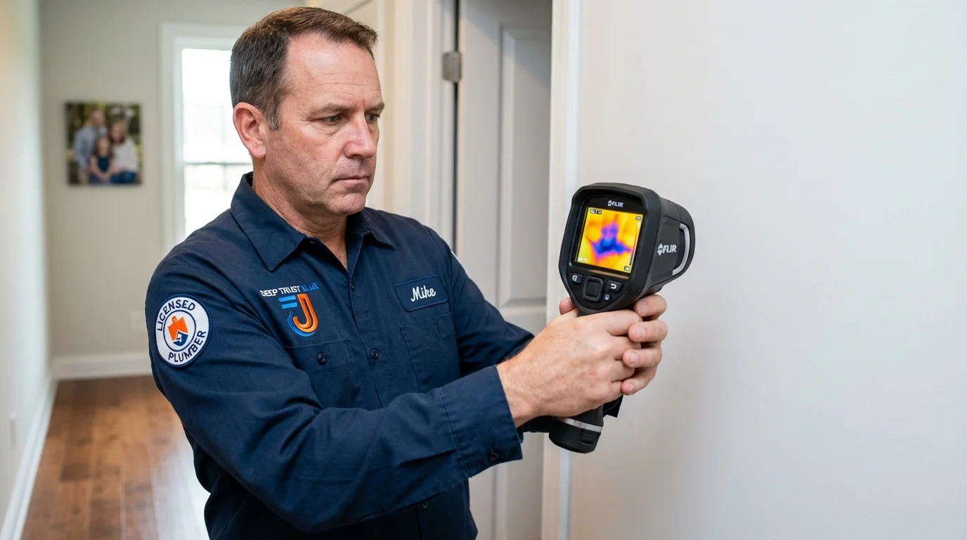 Thermal imaging leak detection by Johns Plumbing LLC in Forsyth